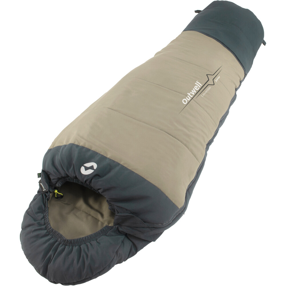 Outwell saco de dormir CONVERTIBLE JUNIOR VERDE vista frontal