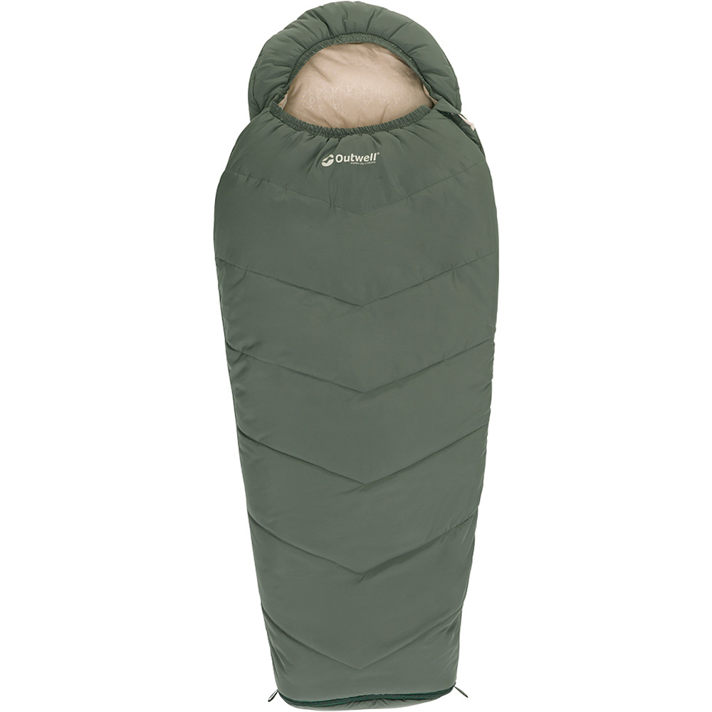 Outwell saco de dormir CONVERTIBLE JUNIOR VERDE vista frontal