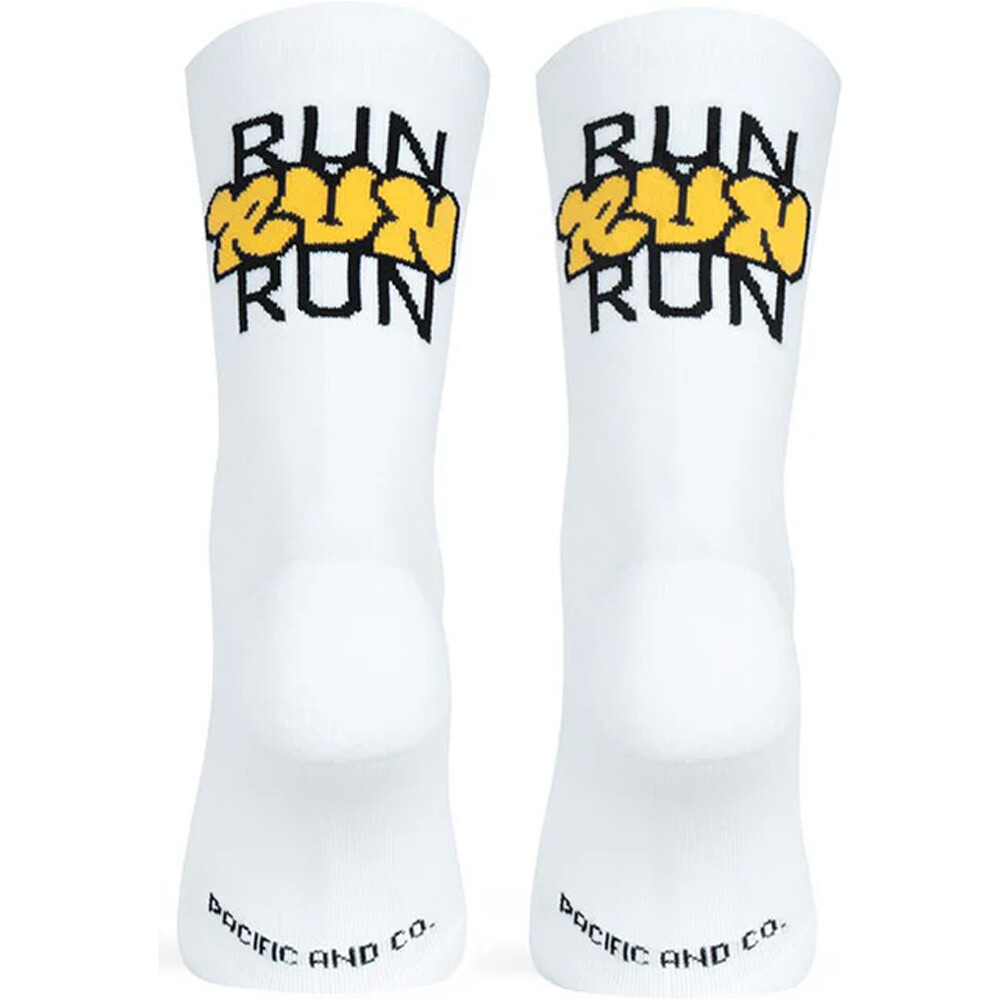 Pacific&Co calcetines running RUN RUN BLANCO 01