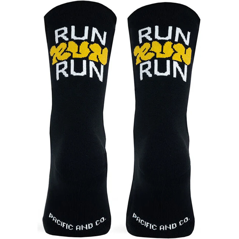 Pacific&Co calcetines running RUN RUN NEGRO 01