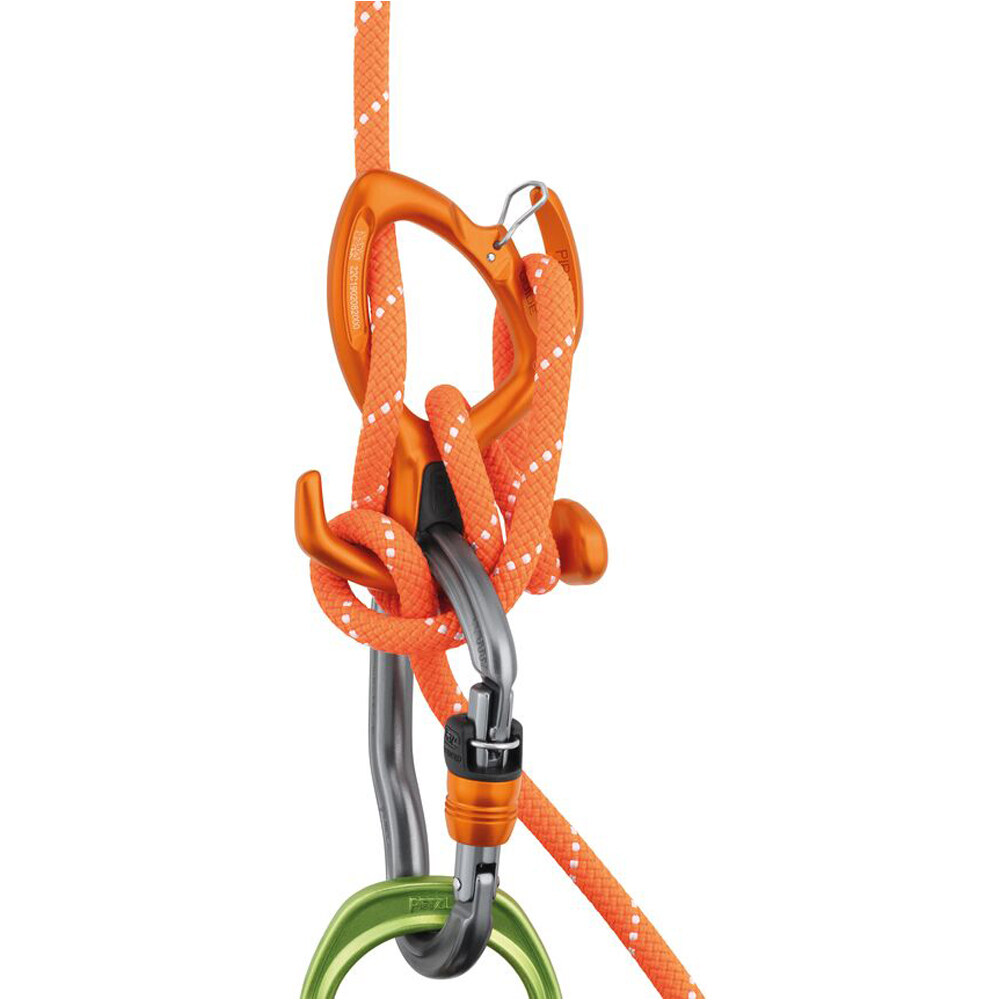 Petzl descendedor PIRANA GUIDE NARANJA 01