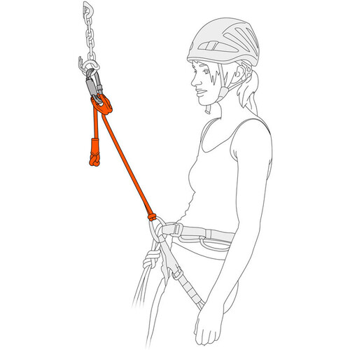 Petzl varios roca LANYARD CONNECT ADJUST NARANJA
