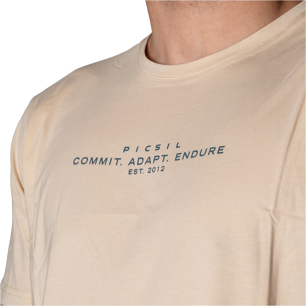 Picsil camiseta fitness hombre ESSENTIALS MARRON 03