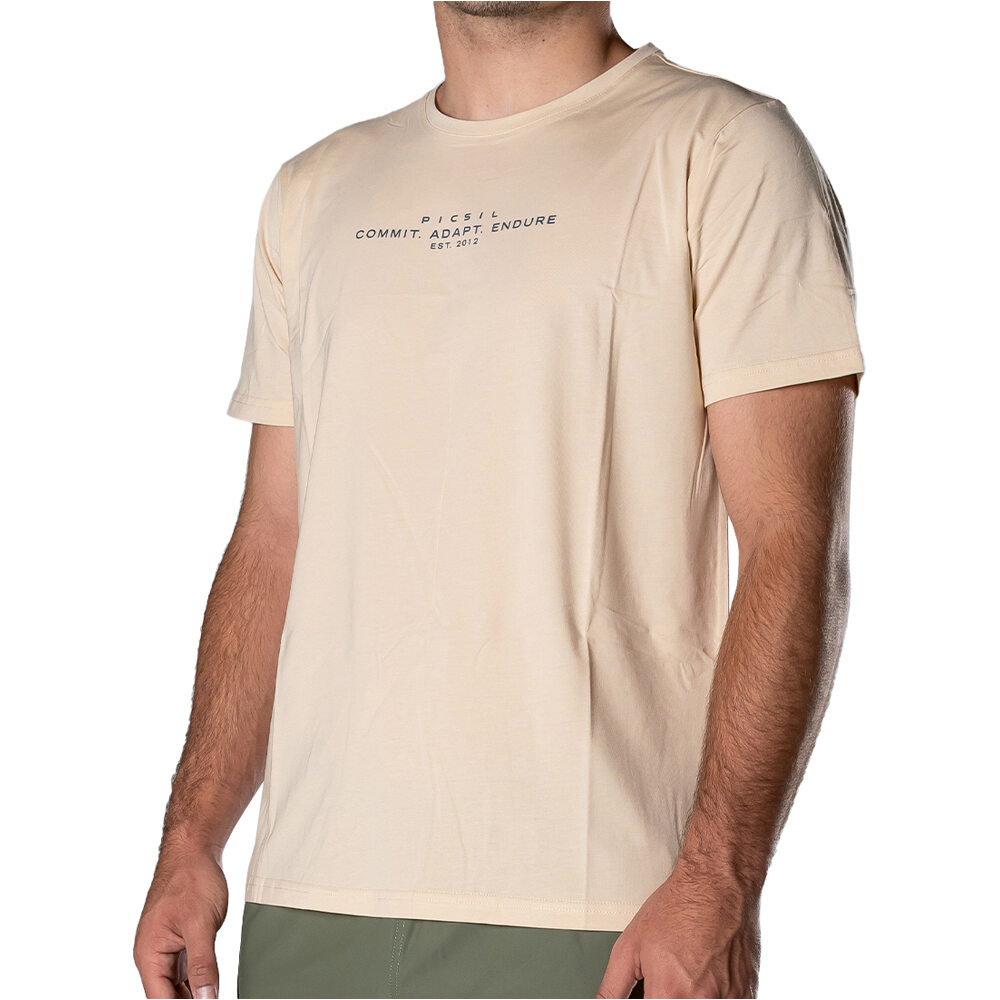 Picsil camiseta fitness hombre ESSENTIALS MARRON vista detalle