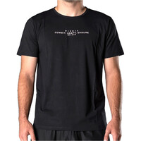Picsil camiseta fitness hombre ESSENTIALS NEGRO vista frontal