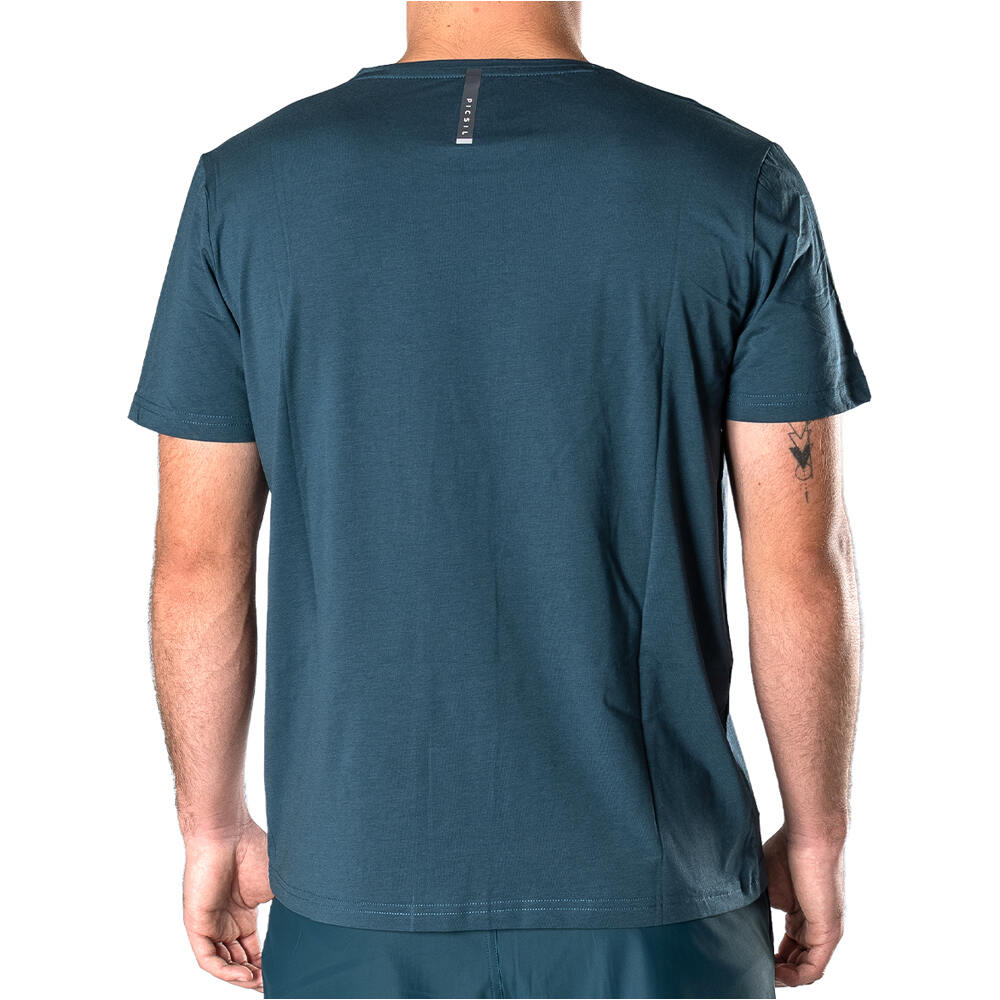Picsil camiseta fitness hombre ESSENTIALS VERDE vista trasera