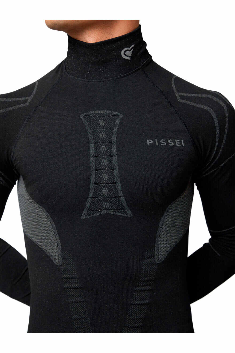 Pissei guantes cortos ciclismo MAGLIA INTIMA SEAMLESS MANICA LUNGA ALAA NE NEGRO vista detalle