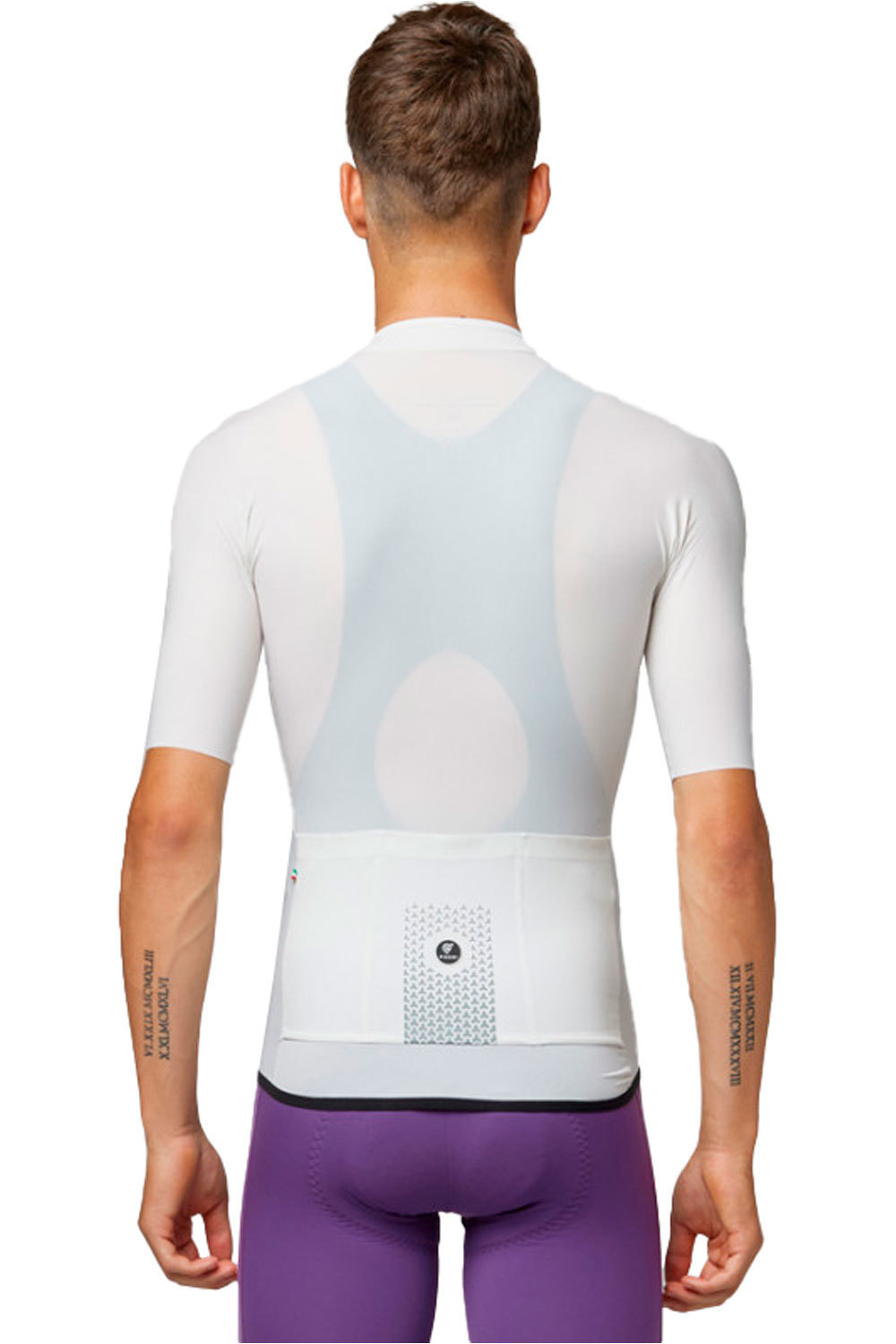 Pissei maillot manga corta hombre PRIMAPELLE BLANCO vista trasera