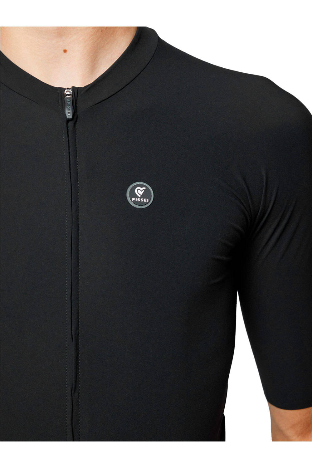 Pissei maillot manga corta hombre PRIMAPELLE NEGRO vista detalle