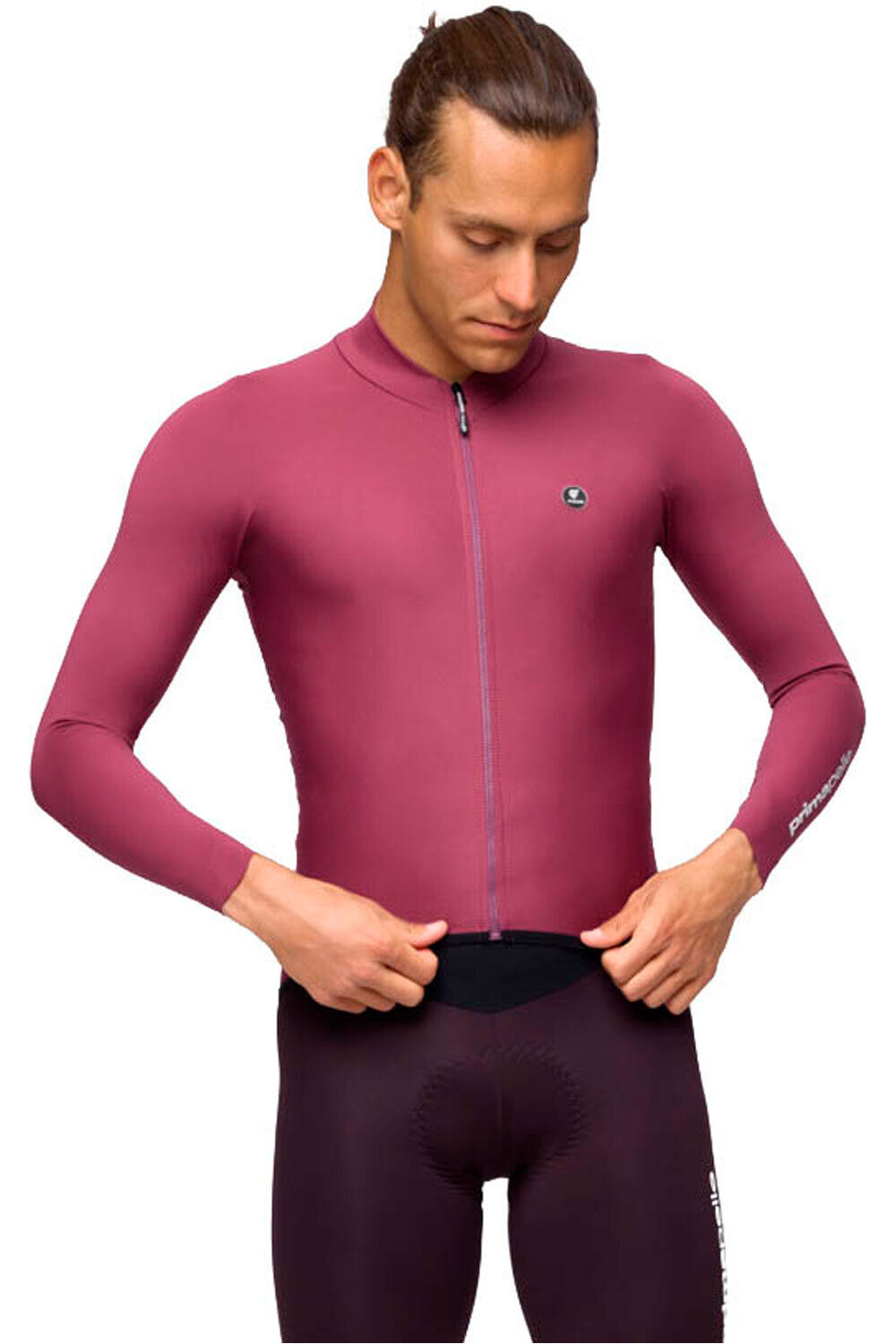 Pissei maillot manga larga hombre PRIMAPELLE WINTER LONG SLEEVE JERSEY MORADO vista frontal