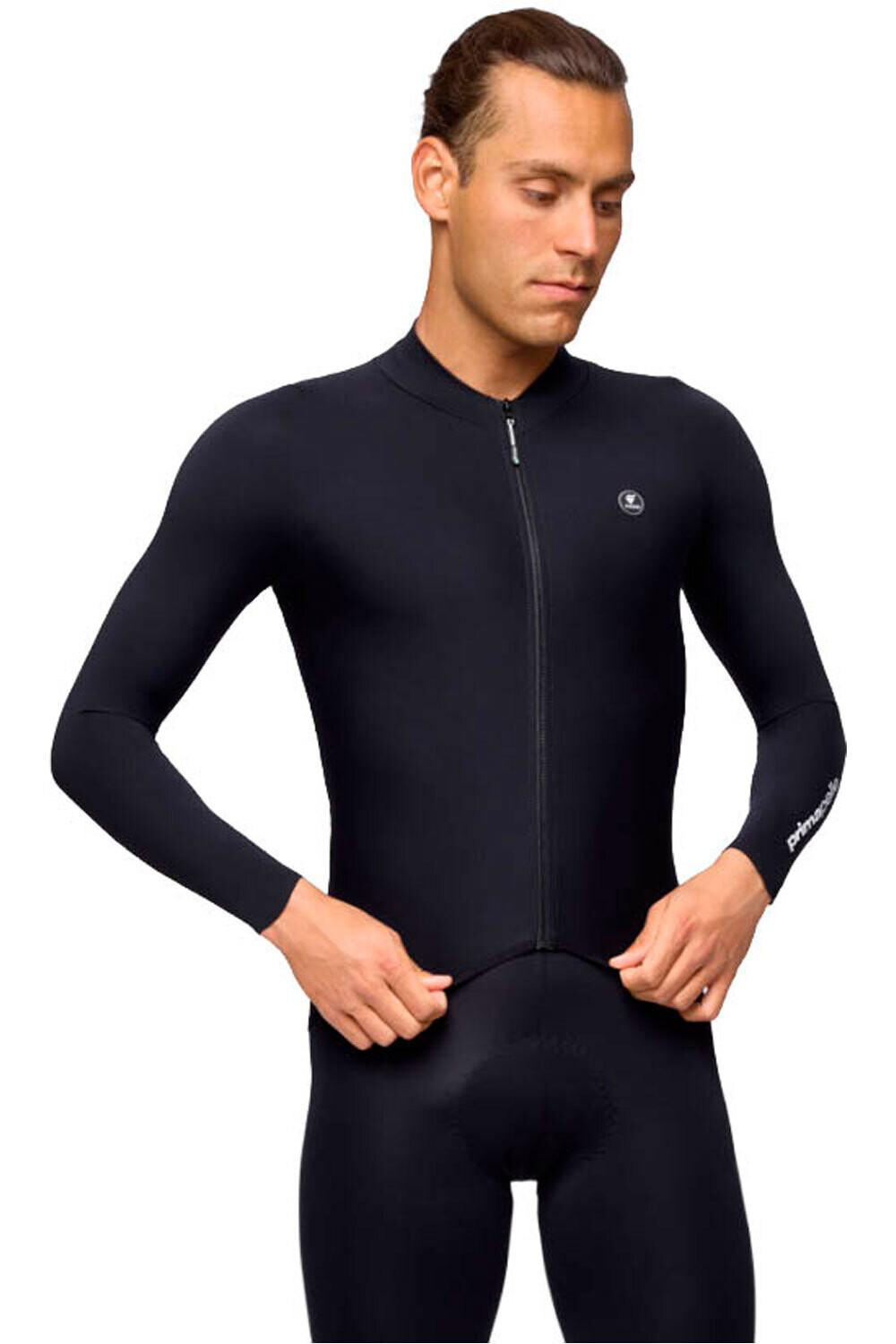 Pissei maillot manga larga hombre PRIMAPELLE WINTER LONG SLEEVE JERSEY NEGRO vista frontal