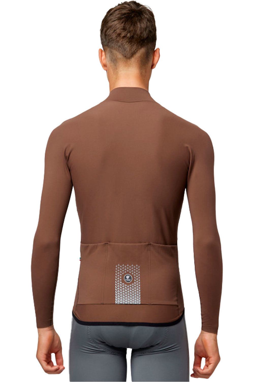 Pissei maillot manga larga hombre PRIMAPELLE WINTER MARRON vista trasera