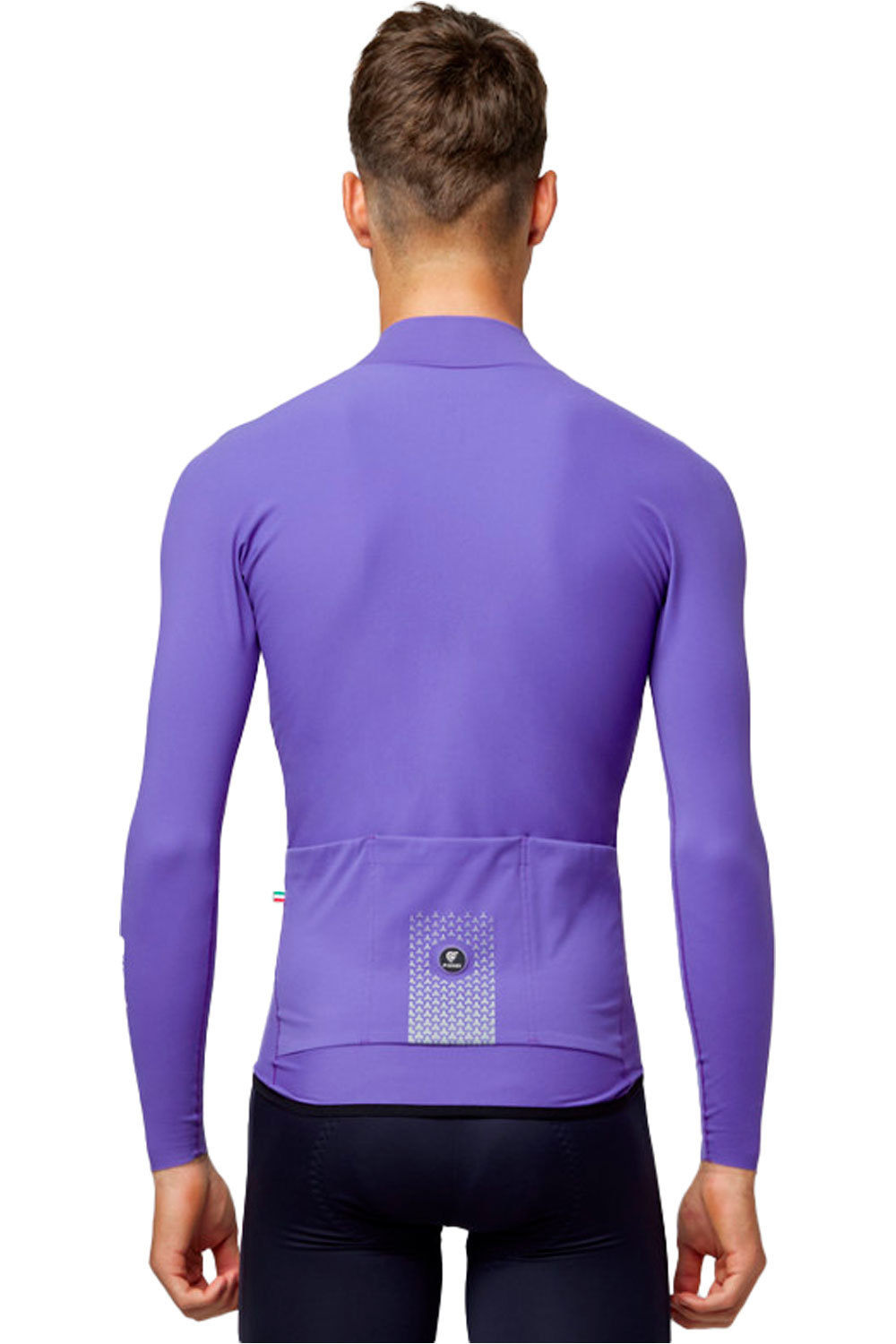 Pissei maillot manga larga hombre PRIMAPELLE WINTER MORADO vista trasera