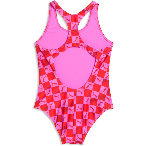 Puma bañador natación niña PRINTED CAT SWIMSUIT 1P ROSA