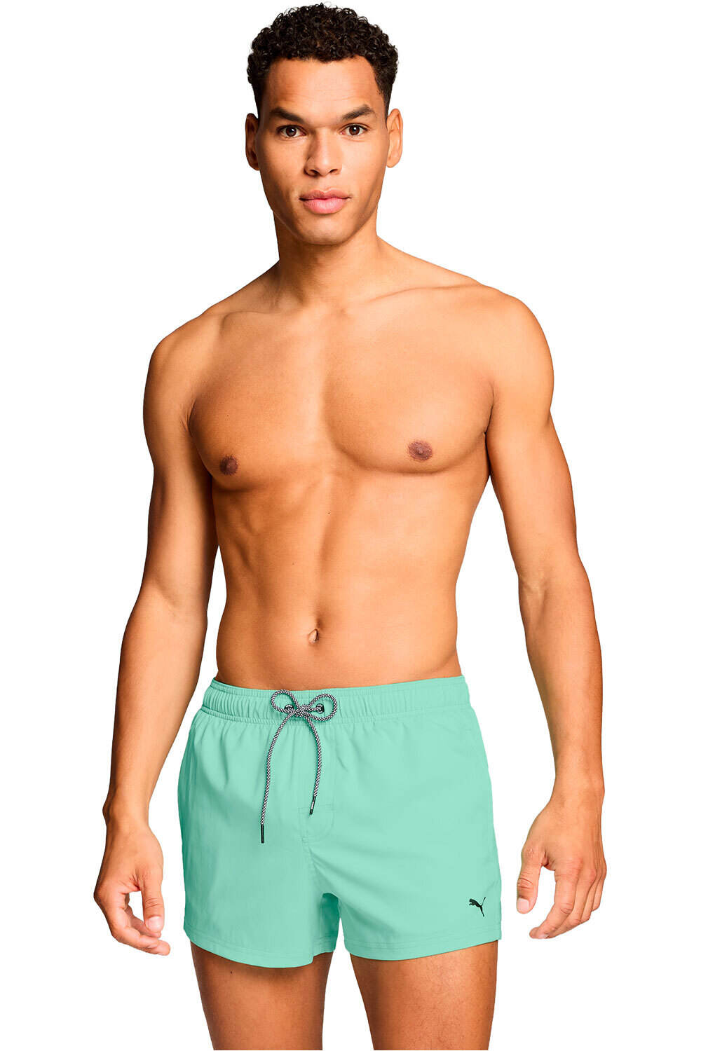 Puma bañador playa hombre SWIM MEN SHORT VERDE vista frontal