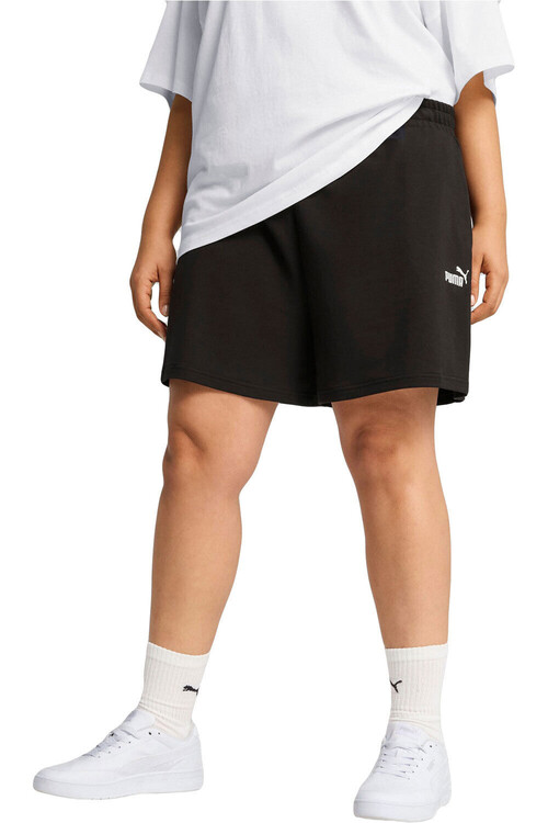 Puma bermuda mujer ESSENTIALS LOGO NEGRO
