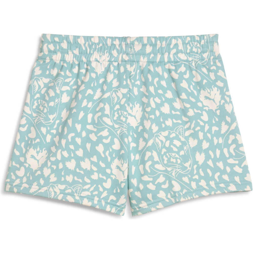 Puma bermuda niña FLAMING LOVE ALL OVER PRINT VERDE 03