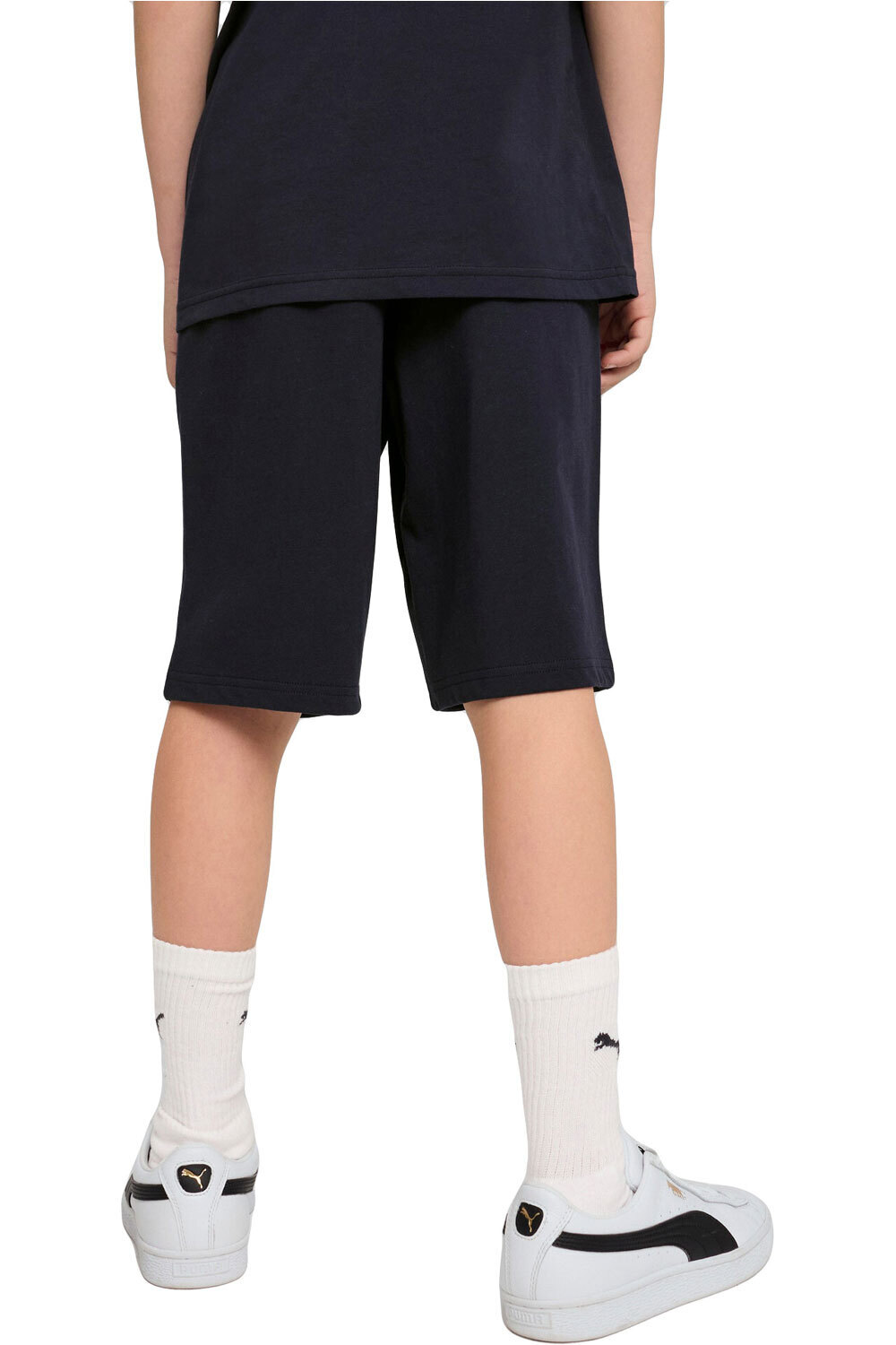 Puma bermuda niño ESSENTIALS LOGO AZUL vista trasera