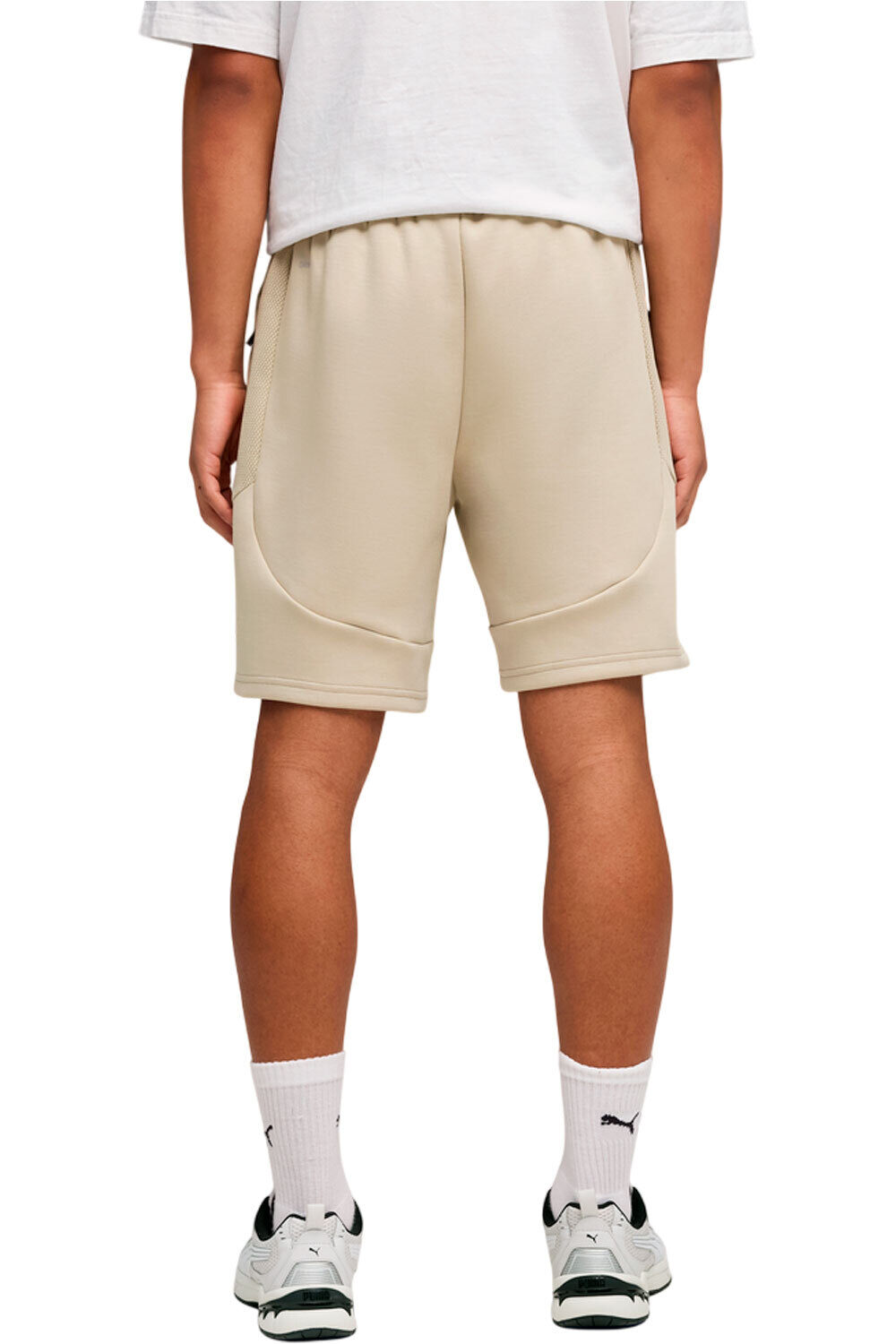 Puma bermudas hombre EVOSTRIPE MARRON vista trasera