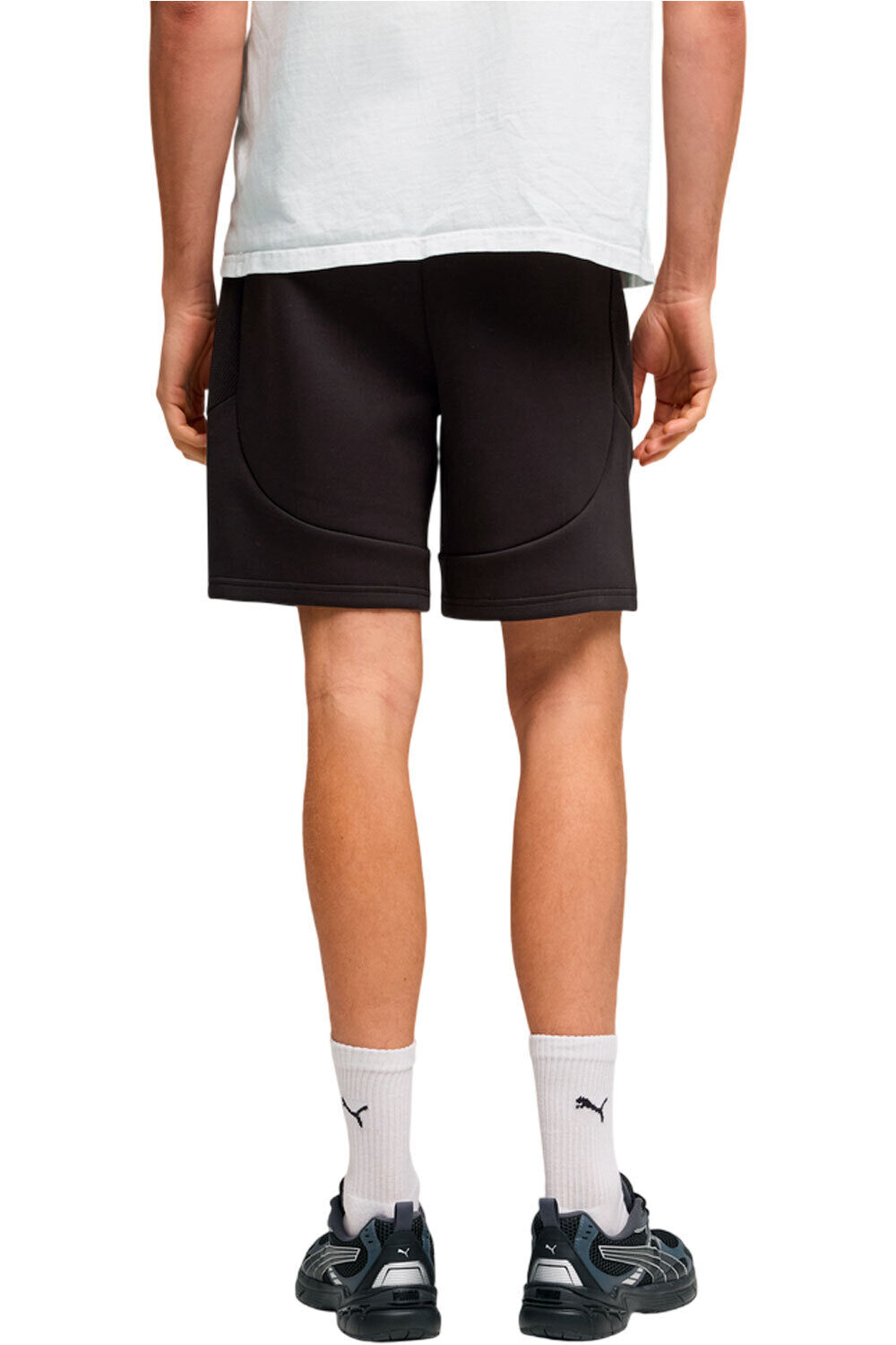 Puma bermudas hombre EVOSTRIPE NEGRO vista trasera