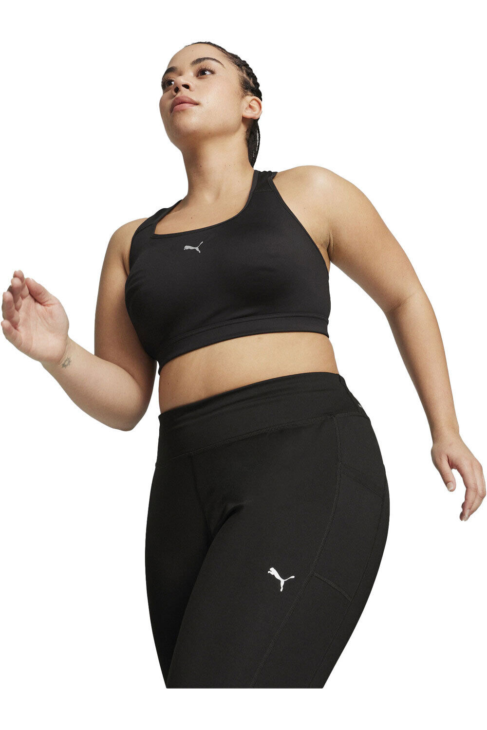 Puma body running mujer 4KEEPS RUN NEGRO vista frontal