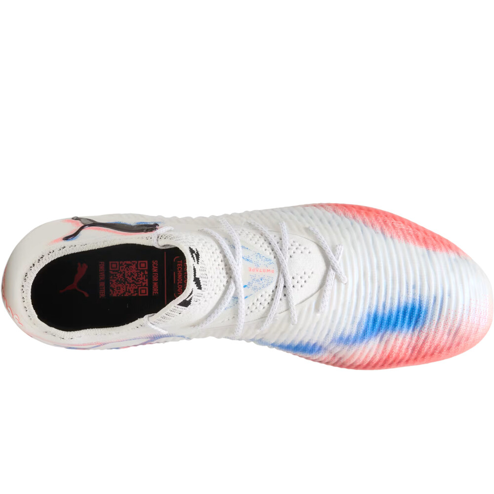 Puma botas de futbol cesped artificial FUTURE 8 ULTIMATE LOW FG BLANCO vista superior