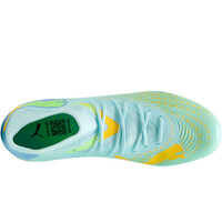 Puma botas de futbol cesped artificial FUTURE 9 MATCH LIGHT UP FG/MG MUJER VERDE vista superior