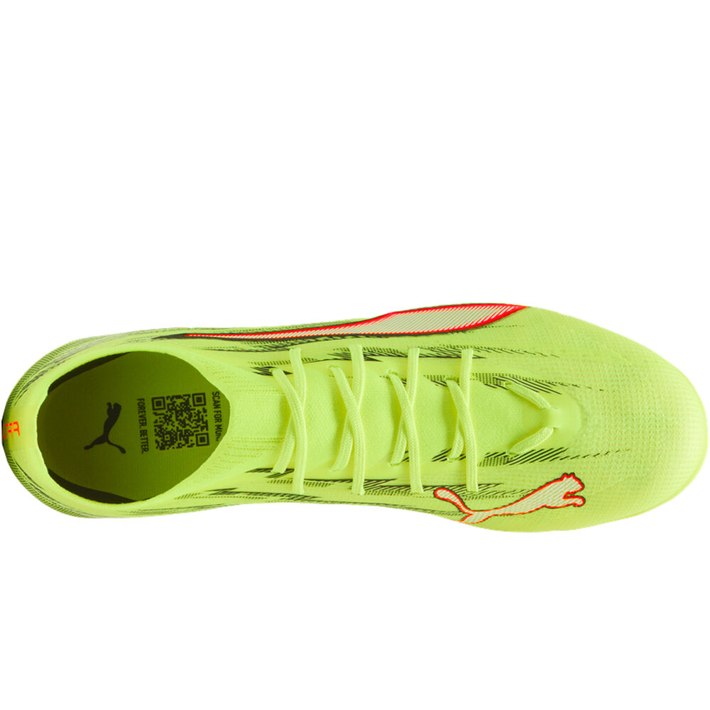 Puma botas de futbol cesped artificial ULTRA 6 PRO MG AMARILLO vista trasera