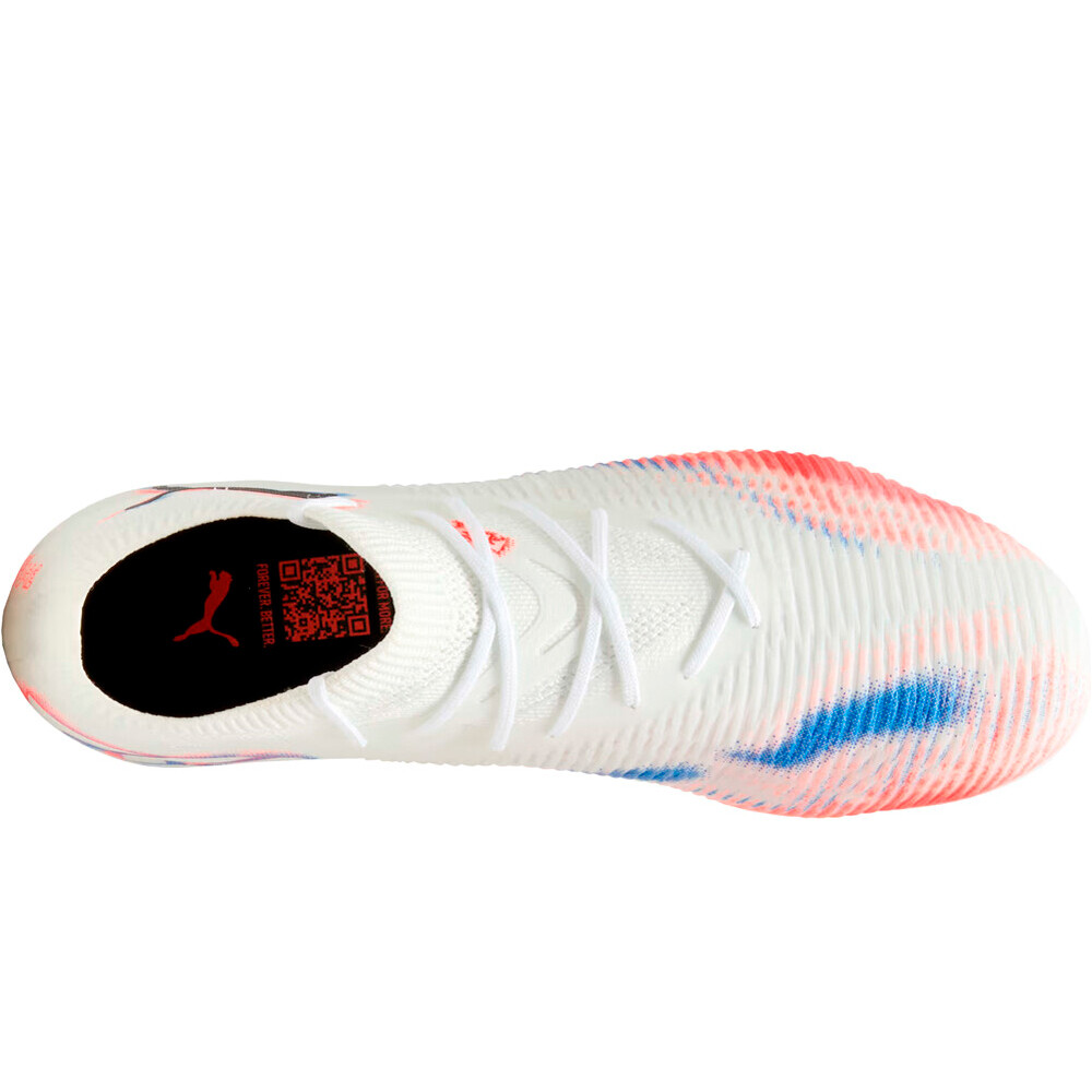 Puma botas de futbol cesped natural FUTURE 8 MATCH MXSG BLANCO vista superior