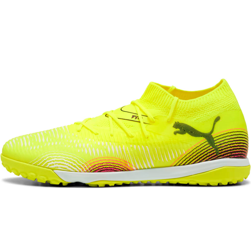 Puma botas de futbol multitaco y terreno duro FUTURE 8 MATCH TT AMARILLO lateral exterior