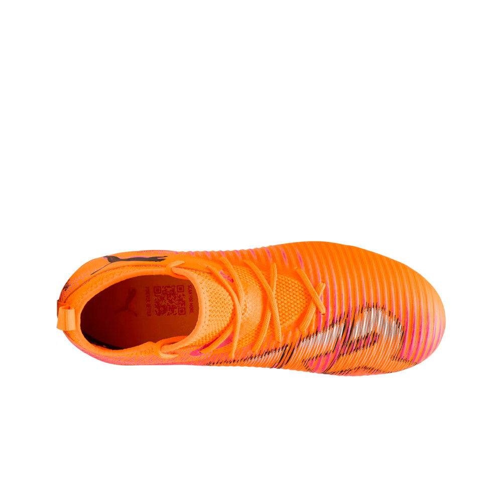 Puma botas de futbol niño cesped artificial FUTURE 8 MATCH FG/AG NARANJA vista trasera