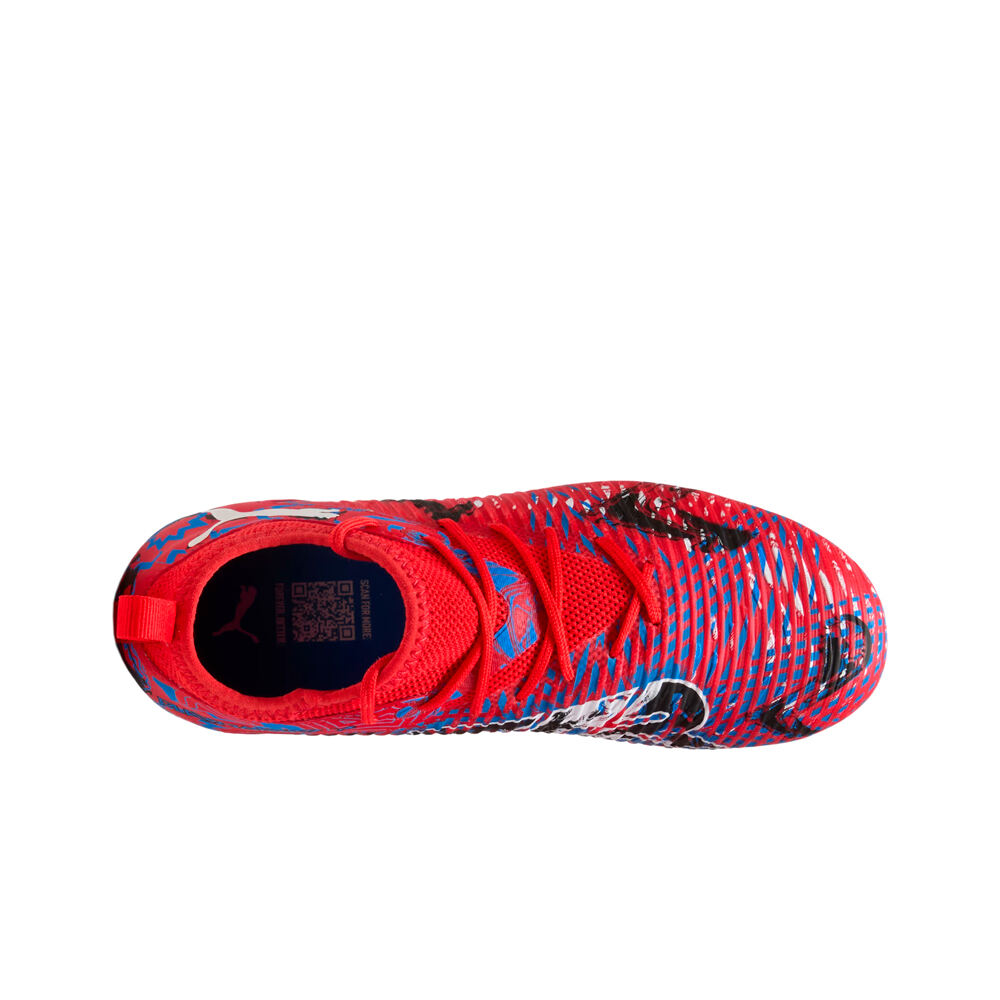 Puma botas de futbol niño cesped artificial FUTURE 8 MATCH PLAYMAKERS FG/AG ROJO vista superior