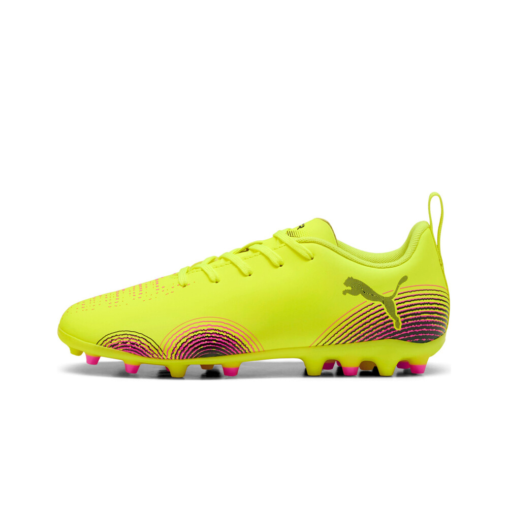 Puma botas de futbol niño cesped artificial FUTURE 8 PLAY MG AMARILLO lateral exterior