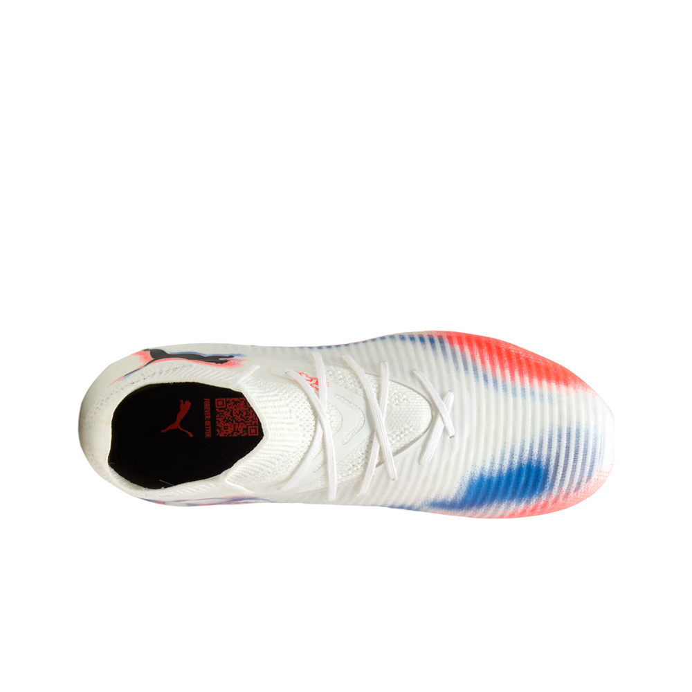Puma botas de futbol niño cesped artificial FUTURE 8 PRO FG/AG BLANCO vista superior