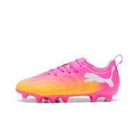 Puma botas de futbol niño cesped artificial FUTURE 9 PLAY FG/MG ROSA lateral exterior