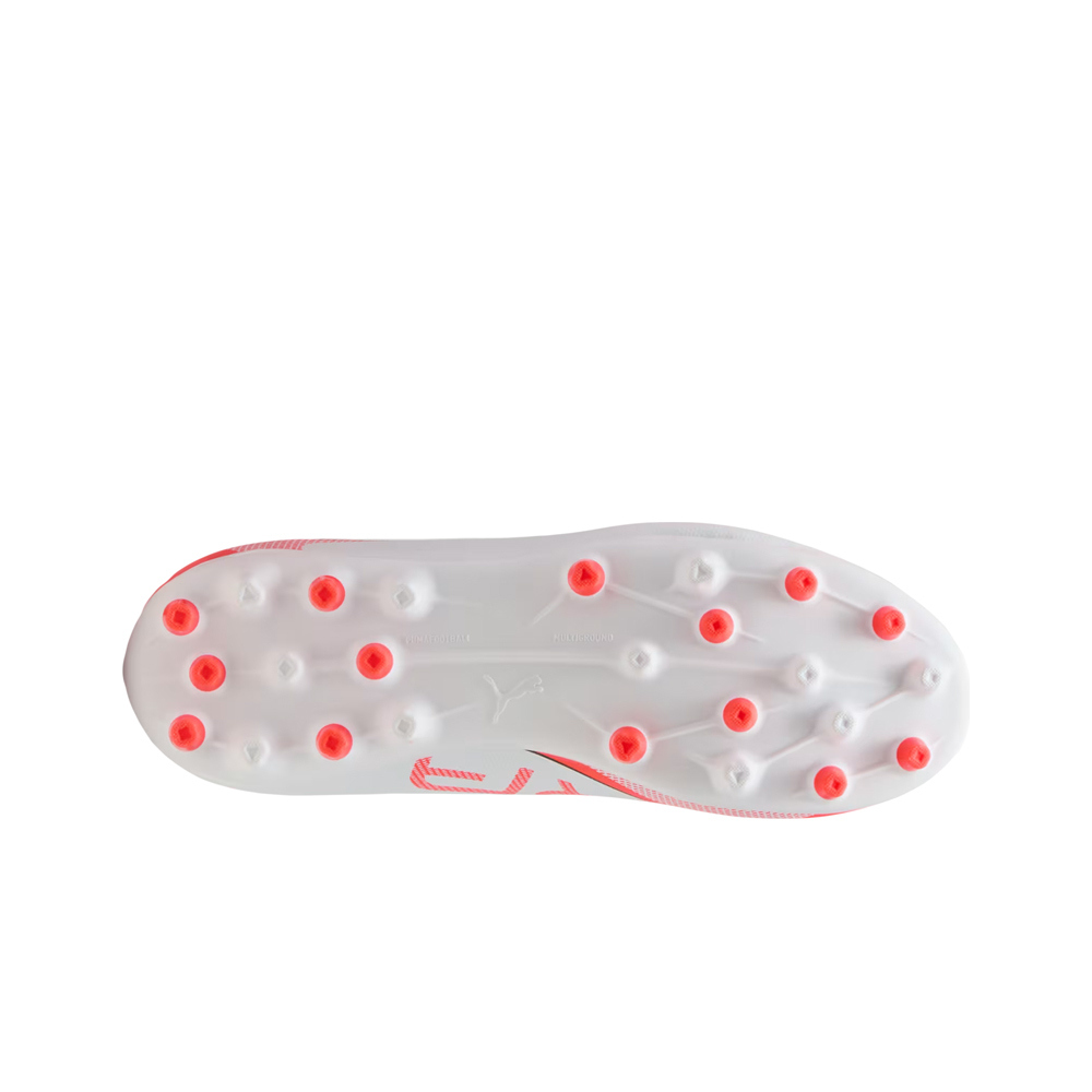 Puma botas de futbol niño cesped artificial ULTRA 5 PLAY MG BLANCO vista trasera