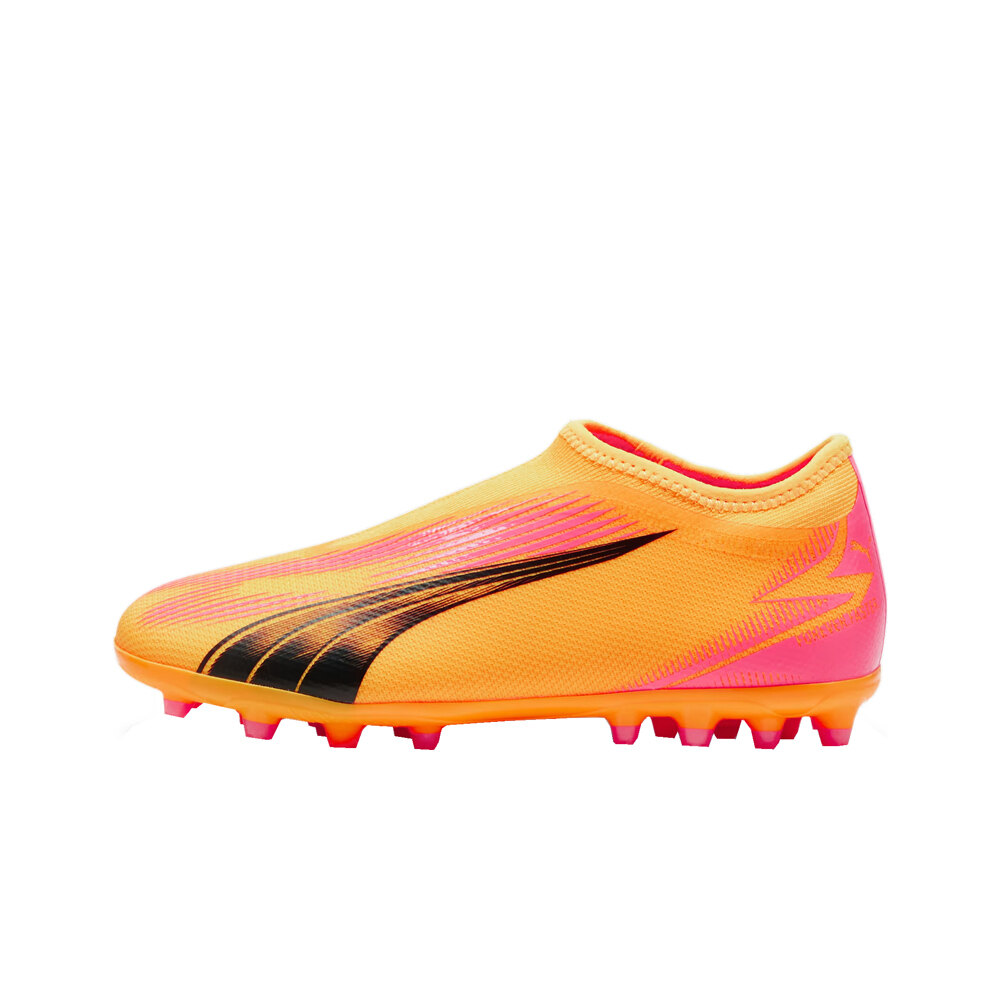 Puma botas de futbol niño cesped artificial ULTRA MATCH LL MG AMARILLO lateral exterior