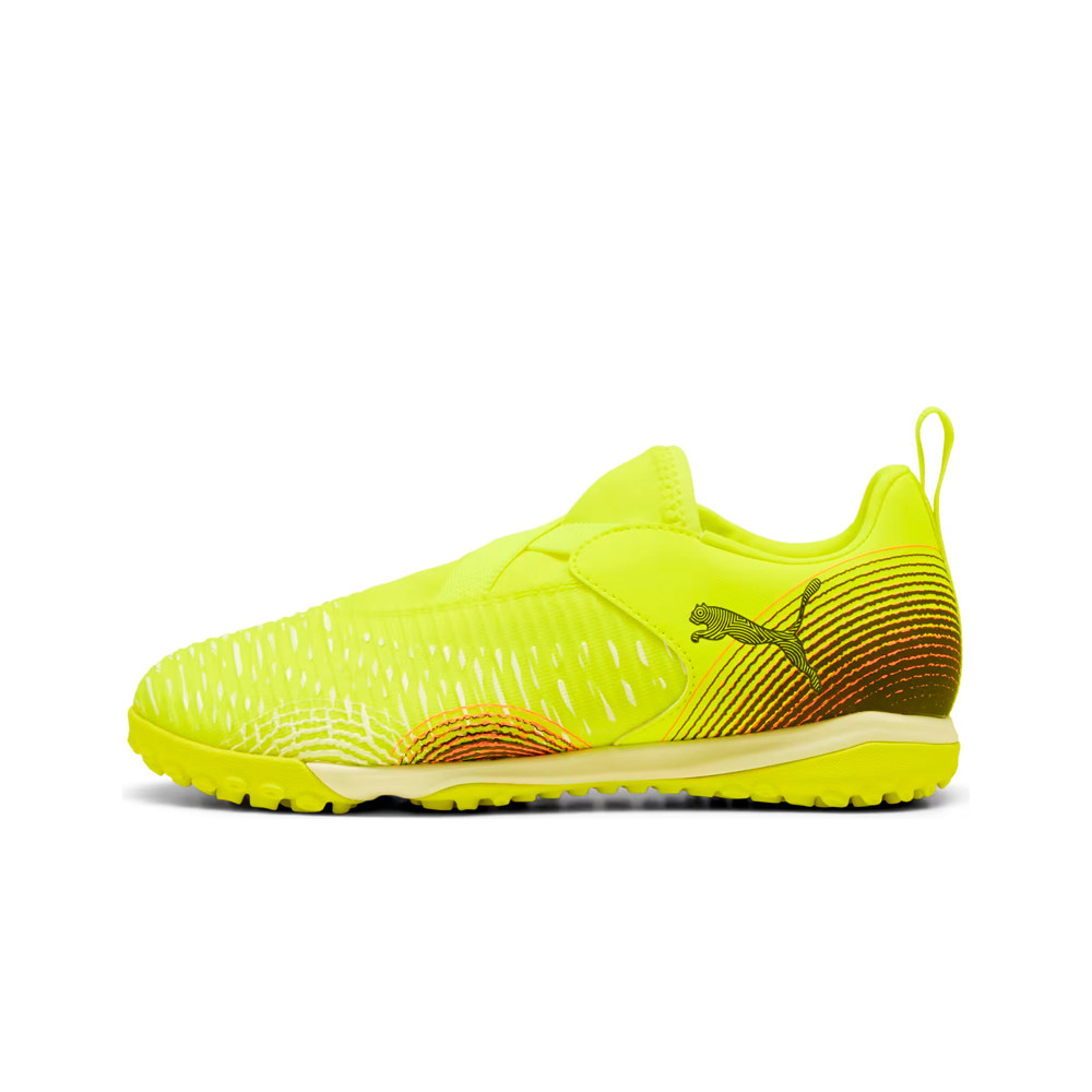Puma botas de futbol niño multitaco y terreno duro FUTURE 8 MATCH LL TT +MID AMARILLO lateral exterior