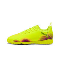 Puma botas de futbol niño multitaco y terreno duro FUTURE 8 PLAY TT AMARILLO lateral exterior