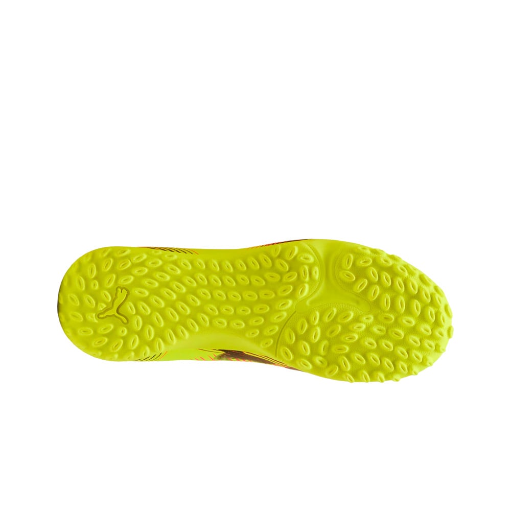 Puma botas de futbol niño multitaco y terreno duro FUTURE 8 PLAY TT AMARILLO vista trasera