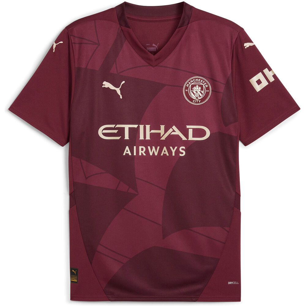 Puma camiseta de fútbol oficiales MANCHESTER CITY 24/25 TERCERA EQUIPACION ROJO vista detalle