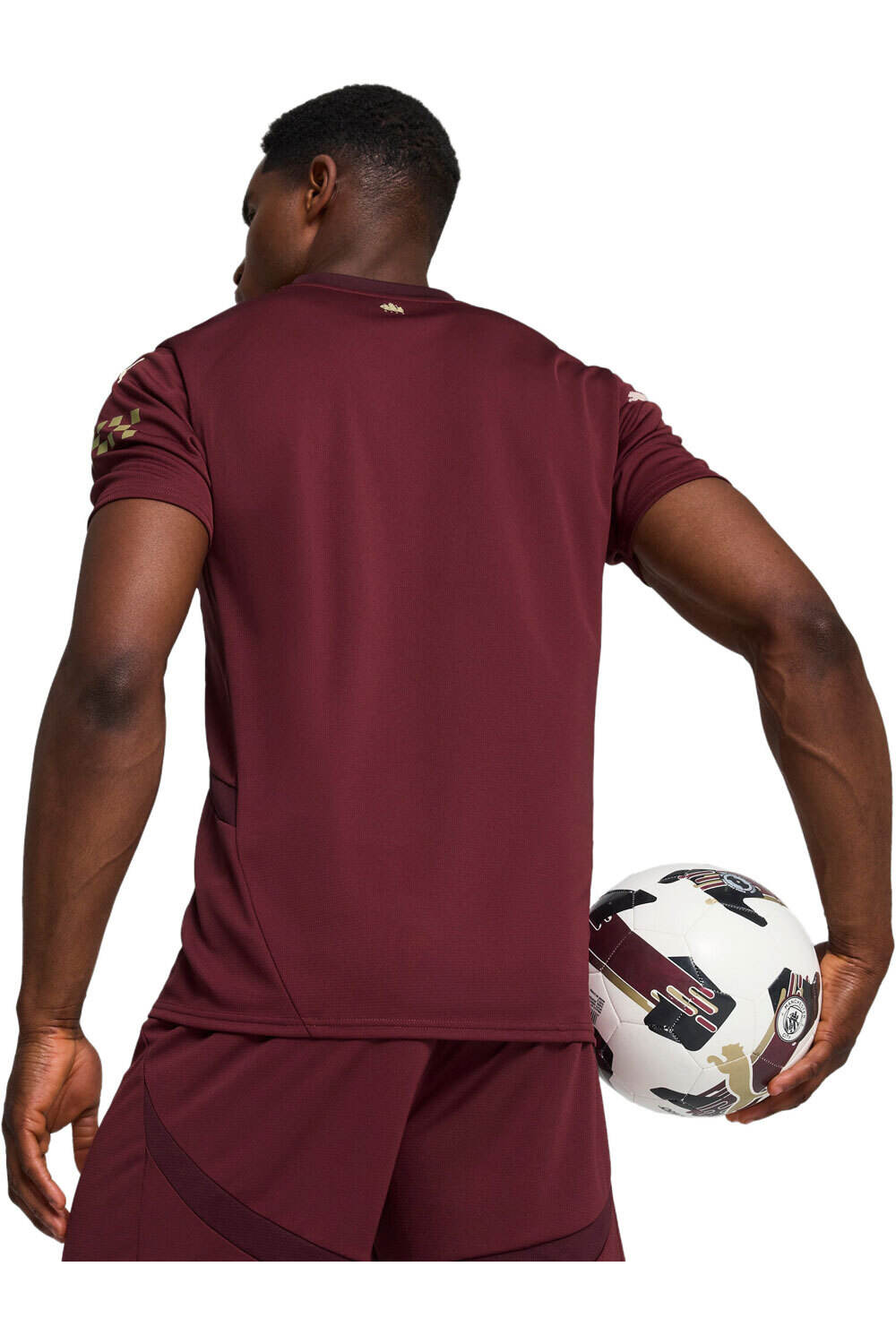 Puma camiseta de fútbol oficiales MANCHESTER CITY 24/25 TERCERA EQUIPACION ROJO vista trasera