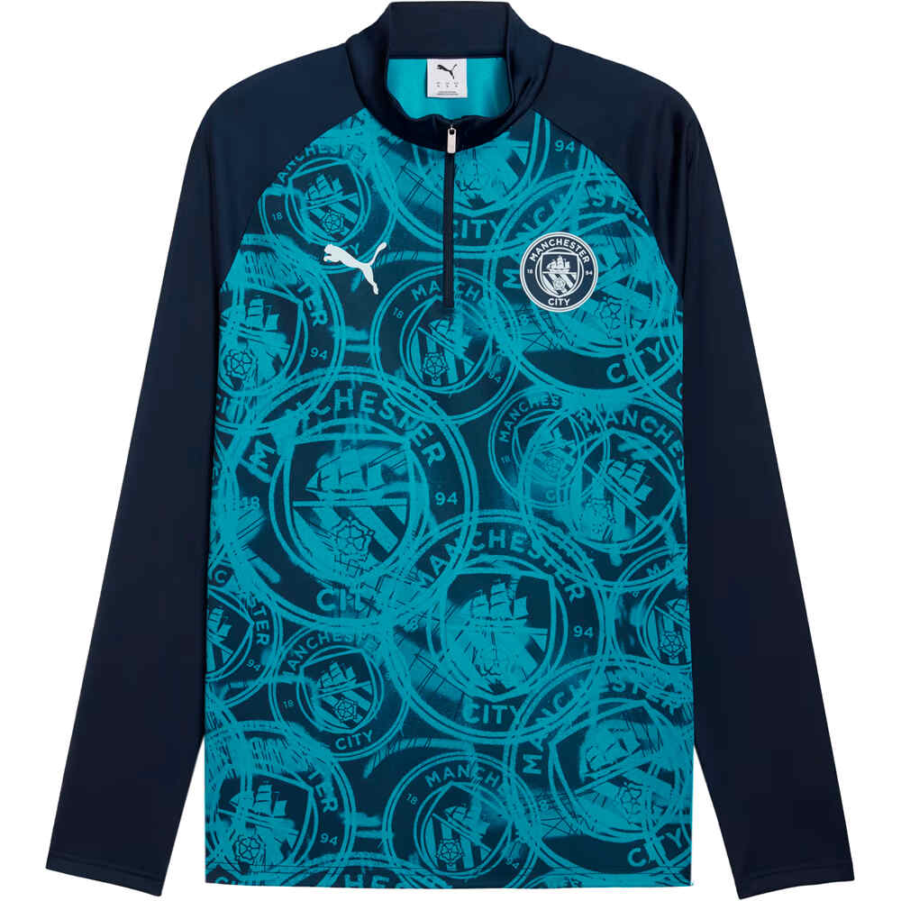 Puma camiseta de fútbol oficiales MANCHESTER CITY 25/26 ENTRENAMIENTO AZUL vista detalle