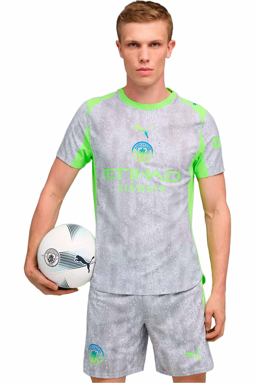 Puma camiseta de fútbol oficiales MANCHESTER CITY 25/26 TERCERA EQUIPACION AUTHENTIC AZUL vista frontal