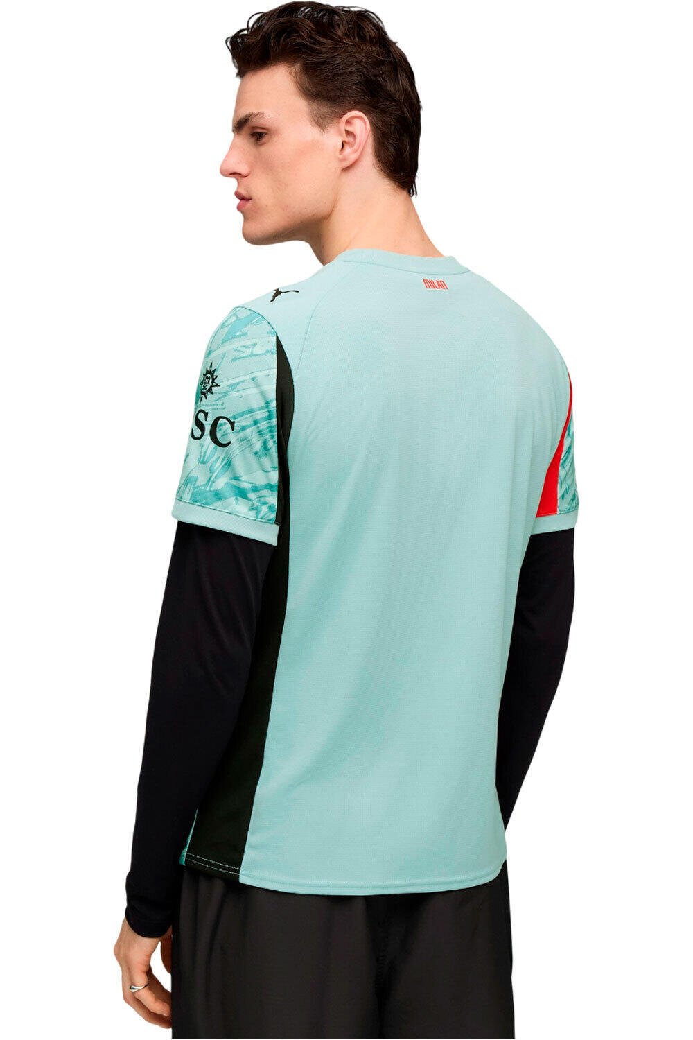 Puma camiseta de fútbol oficiales MILAN 25/26 SEGUNDA EQUIPACION PORTERO VERDE vista trasera