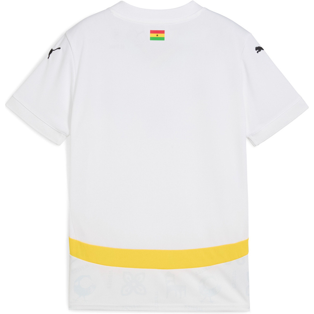 Puma camiseta de fútbol oficiales niño GHANA 24/25 PRIMERA EQUIPACION BLANCO 04