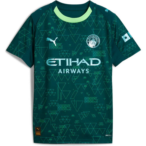 Puma camiseta de fútbol oficiales niño MANCHESTER CITY 25/26 CUARTA EQUIPACION VERDE