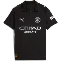 Puma camiseta de fútbol oficiales niño MANCHESTER CITY 25/26 SEGUNDA EQUIPACION NEGRO 03
