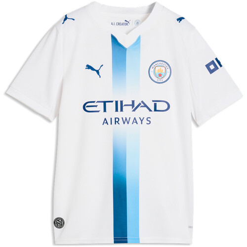 Puma camiseta de fútbol oficiales niño MANCHESTER CITY 26/27 TERCERA EQUIPACION BLANCO