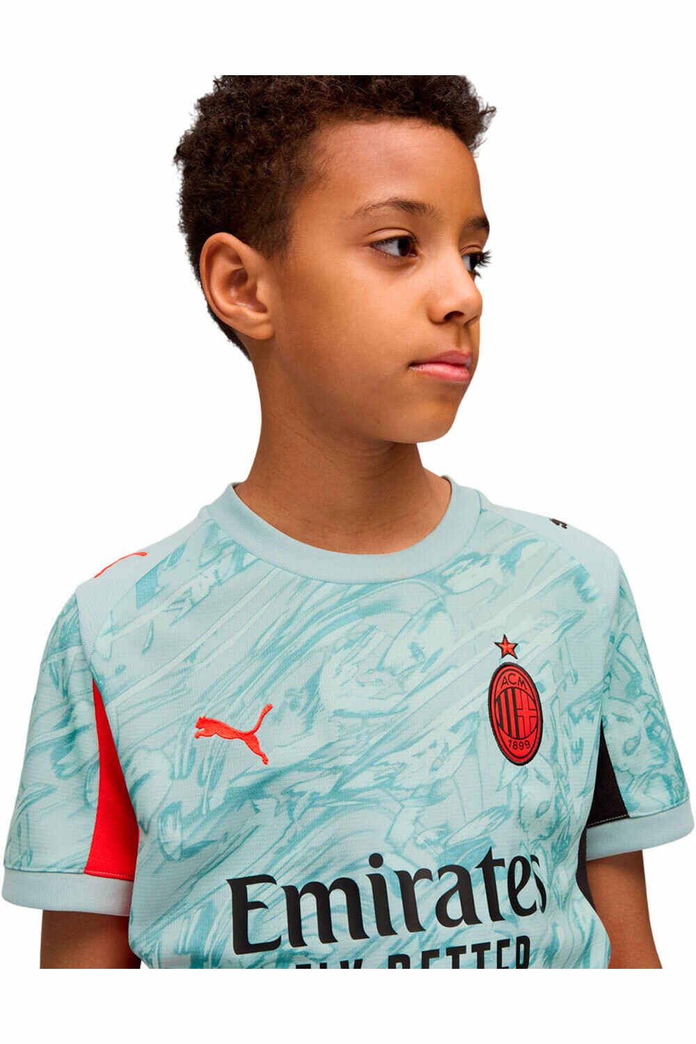Puma camiseta de fútbol oficiales niño MILAN 25/26 PORTERO VERDE vista detalle